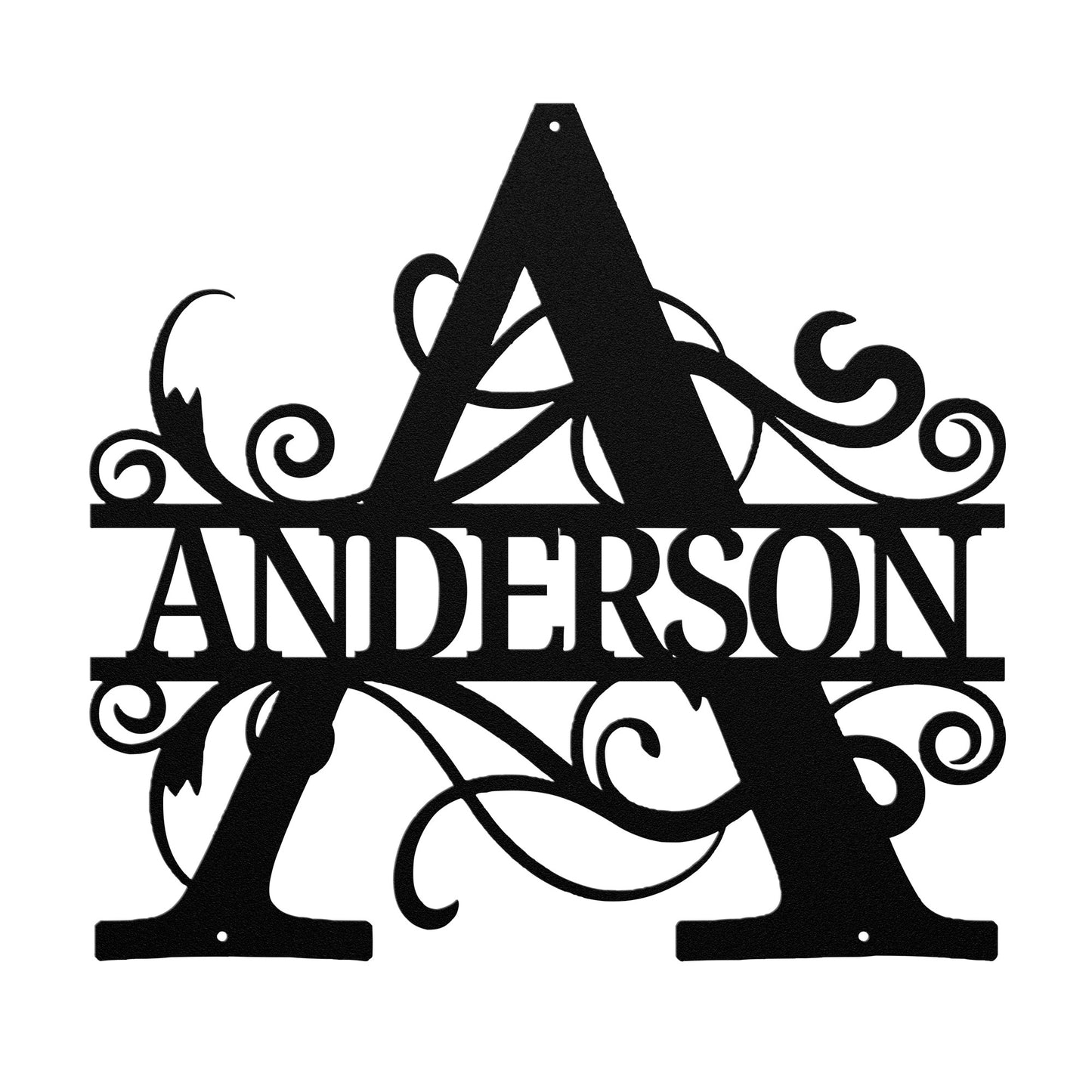 custom split letter monogram