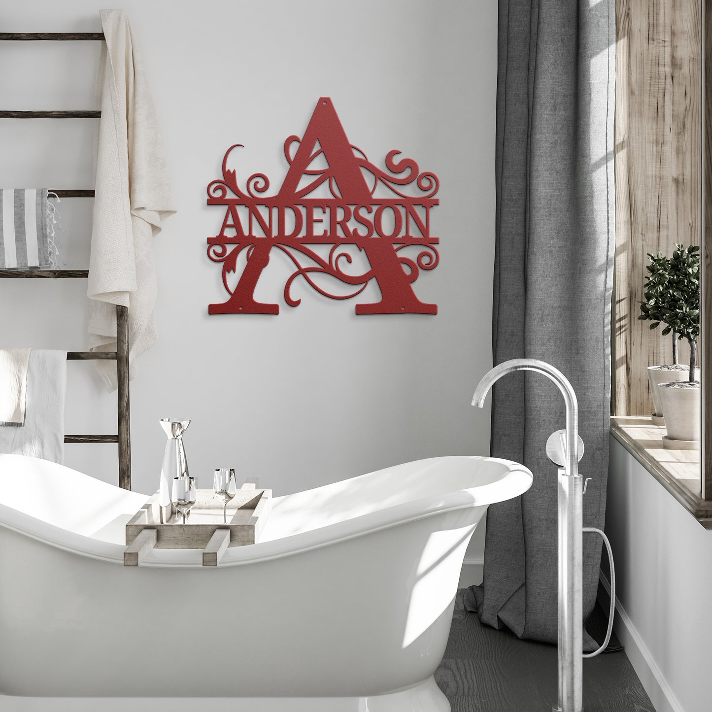 custom split letter monogram